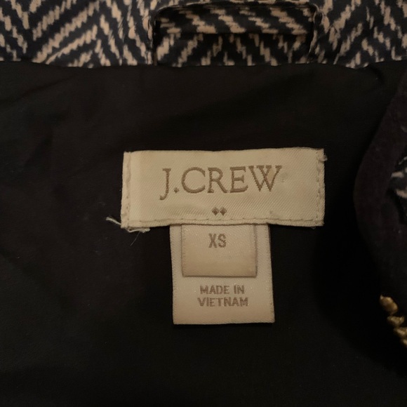 J-Crew Tweed Pattern quilted down vest XS - Picture 5 of 5